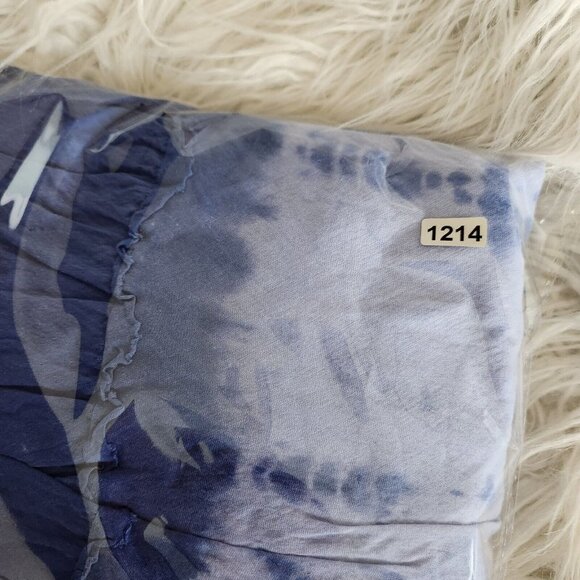 Shop Therapy Tiered Skirt OS Blue BOHO Elastic Waist Pull On Lined Country Charm - Picture 11 of 11